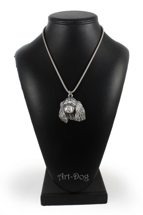 Дамско колие с медальон, Art-Dog, Цинкова сплав, Посребрено покритие, Модел кученце, Сребро