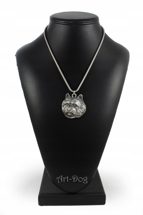 Női medál nyaklánc, Art-Dog, cink ötvözet, ezüstözött, kölyökkutya modell, ezüst