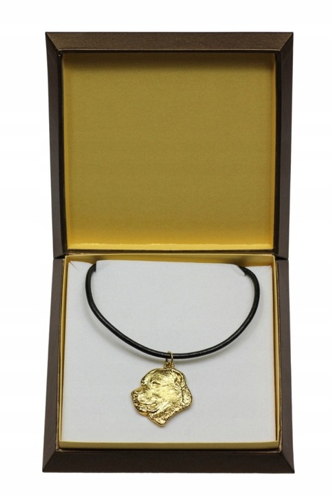 Női nyaklánc, Art-Dog, Ötvözet/Aranyozott, Kiskutya medál, 50 cm, Arany/Fekete