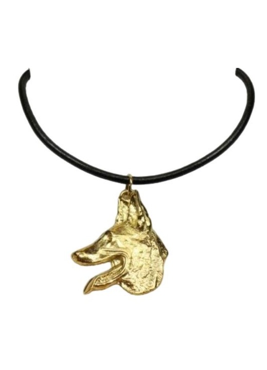 Art-Dog nyaklánc, belga malinois juhászkutya, ötvözet, 50 cm, arany