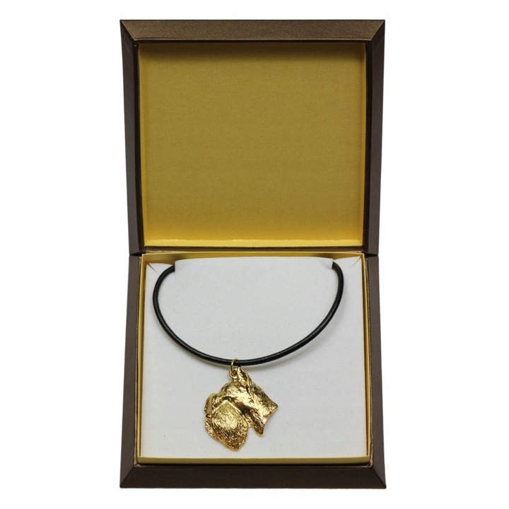 Schnauzer zsinór nyaklánc, Fém ötvözet, 50 cm, Arany