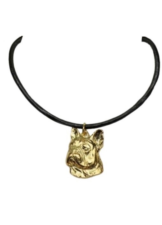 Art-Dog nyaklánc, francia bulldog, ötvözet, 50 cm, arany