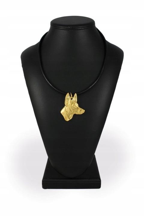 Női nyaklánc, Art-Dog, Ötvözet/Aranyozott, Kiskutya medál, 50 cm, Arany/Fekete