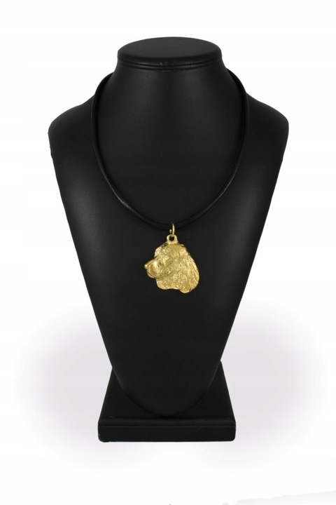 Női nyaklánc, Art-Dog, Ötvözet/Aranyozott, Kiskutya medál, 50 cm, Arany/Fekete