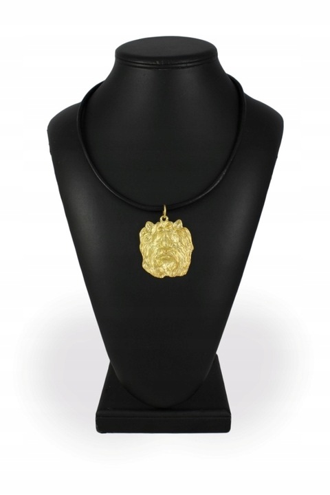 Női nyaklánc, Art-Dog, Ötvözet/Aranyozott, Kiskutya medál, 50 cm, Arany/Fekete