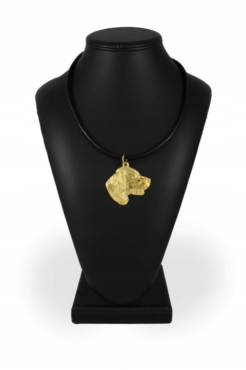 Női nyaklánc, Art-Dog, Ötvözet/Aranyozott, Kiskutya medál, 50 cm, Arany/Fekete