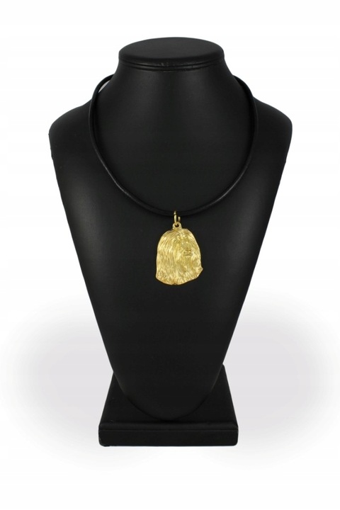 Női nyaklánc, Art-Dog, Ötvözet/Aranyozott, Kiskutya medál, 50 cm, Arany/Fekete