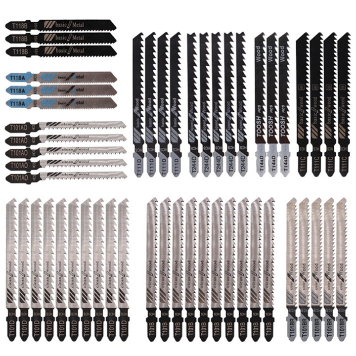 Set 52 lame panza de fierastrau alternativ, Tebnaild, Argintiu