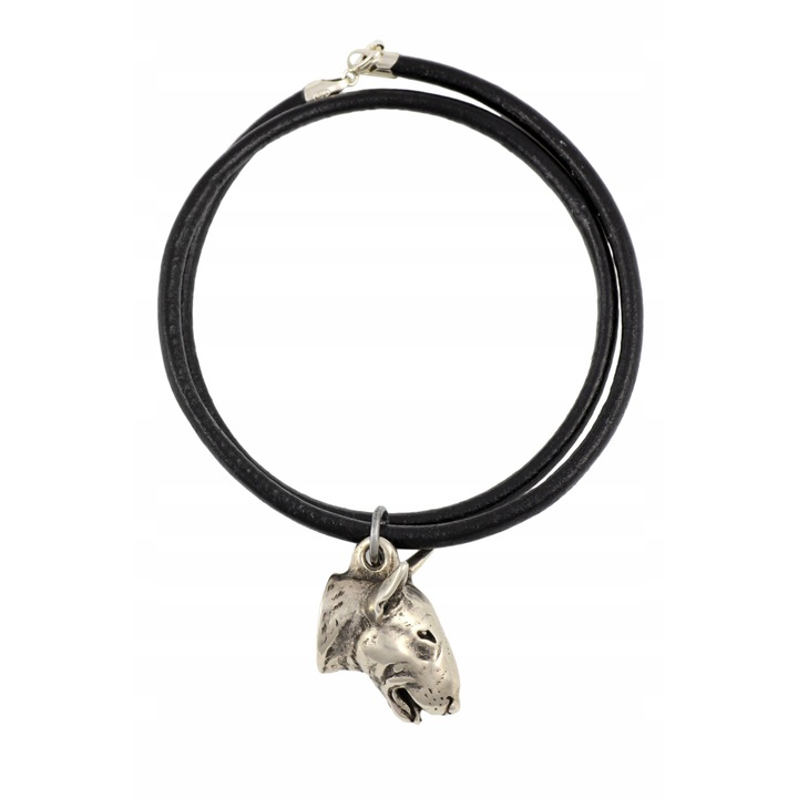 Férfi lánc, Art-Dog, cink ötvözet, ezüstözött, 50 cm, ezüst/fekete