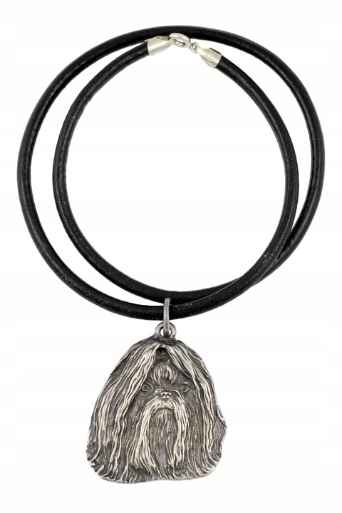 Női nyaklánc, Art-Dog, cink ötvözet/ezüstözött, 50 cm, ezüst/fekete