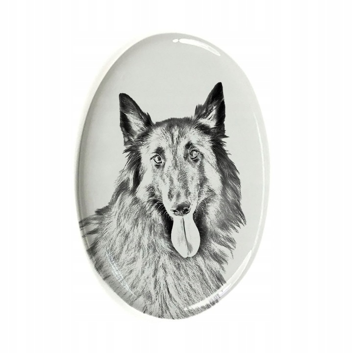 Piatra funerare caine, Ceramica, 10 x 7.5 cm