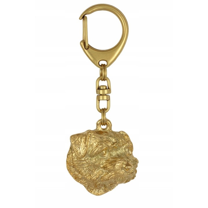 Ключодържател, Art-Dog, сплав/златно покритие, форма на кучешка глава, 4,1 x 3,8 см, злато