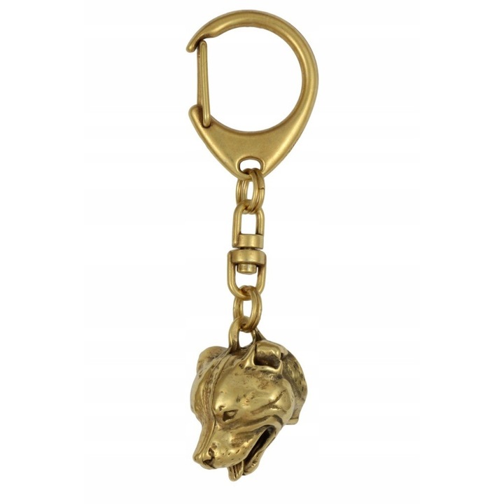 Ключодържател, Art-Dog, сплав/златно покритие, форма на кучешка глава, 5 x 5 см, злато