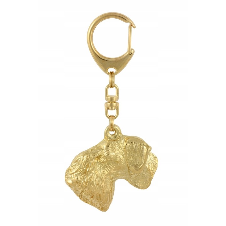 Ключодържател, Art-Dog, сплав/златно покритие, форма на кучешка глава, 5 x 5 см, злато