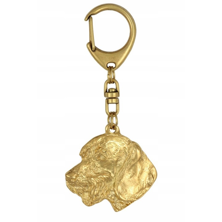 Ключодържател, Art-Dog, сплав/златно покритие, форма на кучешка глава, 4,5 x 4,1 см, злато