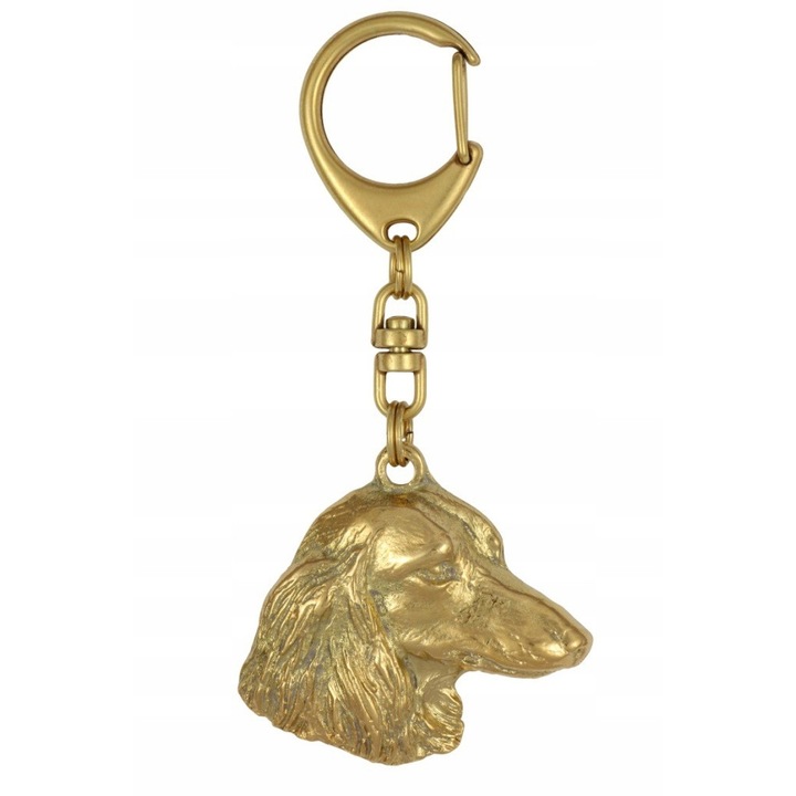 Ключодържател, Art-Dog, сплав/златно покритие, форма на кучешка глава, 4,4 x 4,6 см, злато