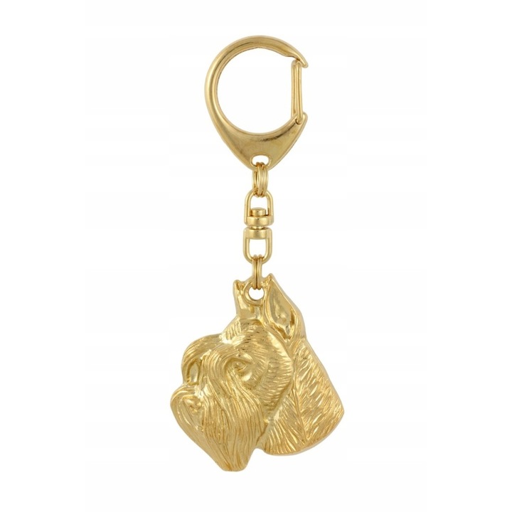 Ключодържател, Art-Dog, сплав/златно покритие, форма на кучешка глава, 4,7 x 4,2 см, злато