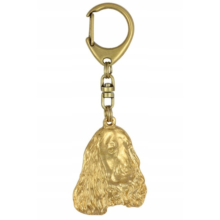 Ключодържател, Art-Dog, сплав/златно покритие, форма на кучешка глава, 5,1 x 4,1 см, злато