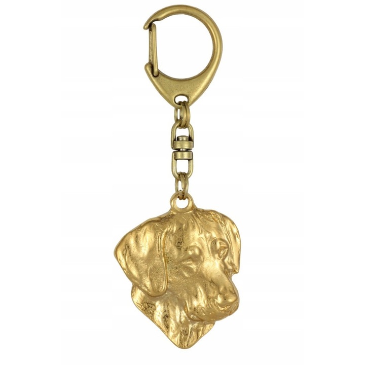 Ключодържател, Art-Dog, сплав/златно покритие, форма на кучешка глава, 5,1 x 3,9 см, злато