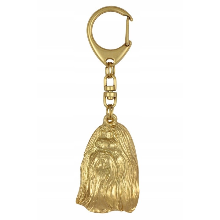 Ключодържател, Art-Dog, сплав/златно покритие, форма на кучешка глава, 5,4 x 3,3 см, злато