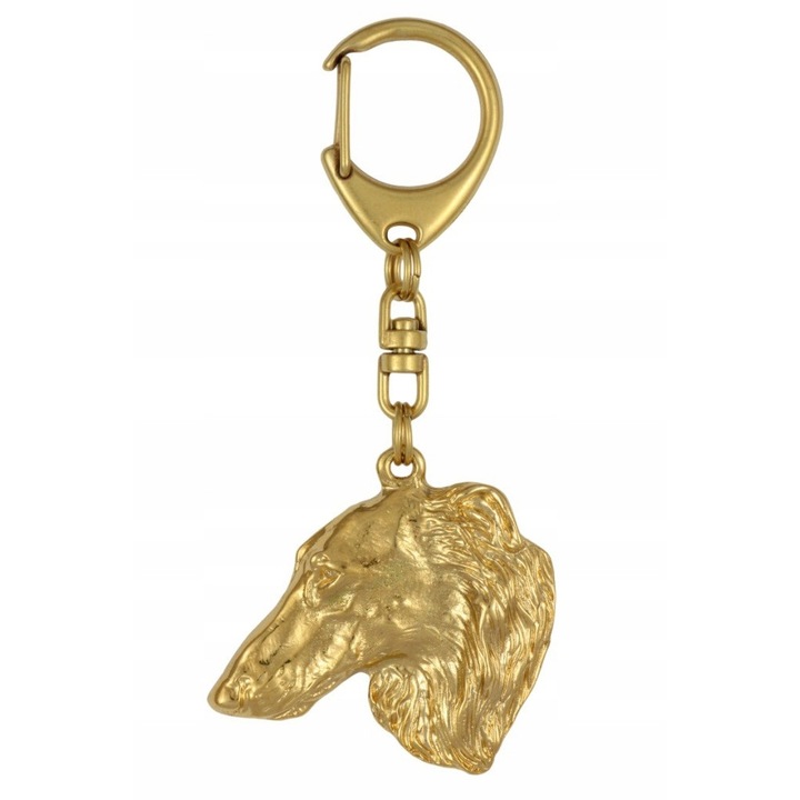 Ключодържател, Art-Dog, сплав/златно покритие, форма на кучешка глава, 4,8 x 4 см, злато
