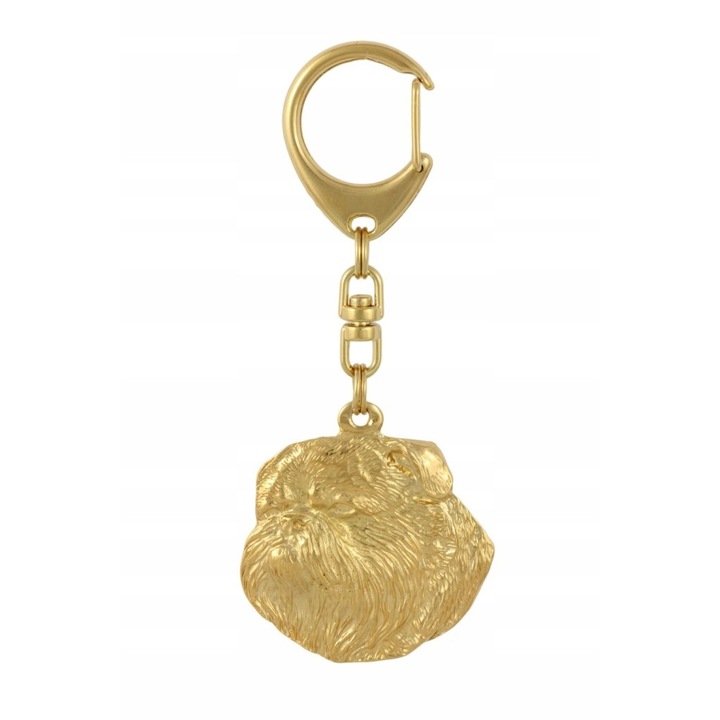 Ключодържател, Art-Dog, сплав/златно покритие, форма на кучешка глава, 4,7 x 4,5 см, злато