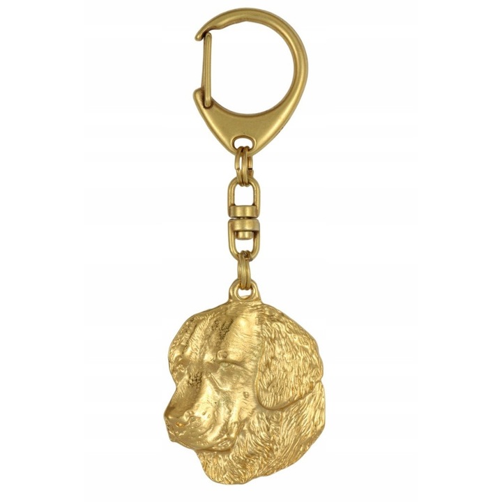 Ключодържател, Art-Dog, сплав/златно покритие, форма на кучешка глава, 4,6 x 3,7 см, злато