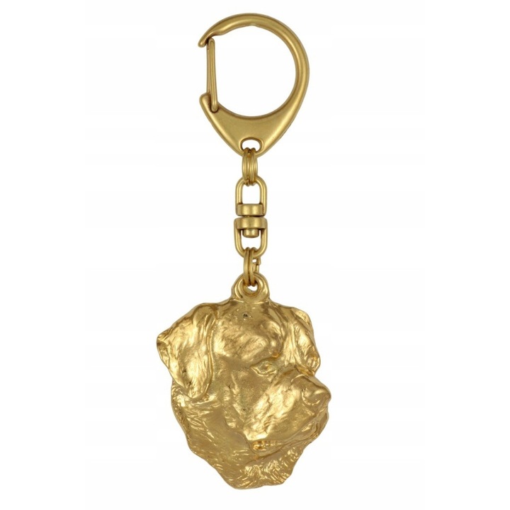 Ключодържател, Art-Dog, сплав/златно покритие, форма на кучешка глава, 5,1 x 3,7 см, злато