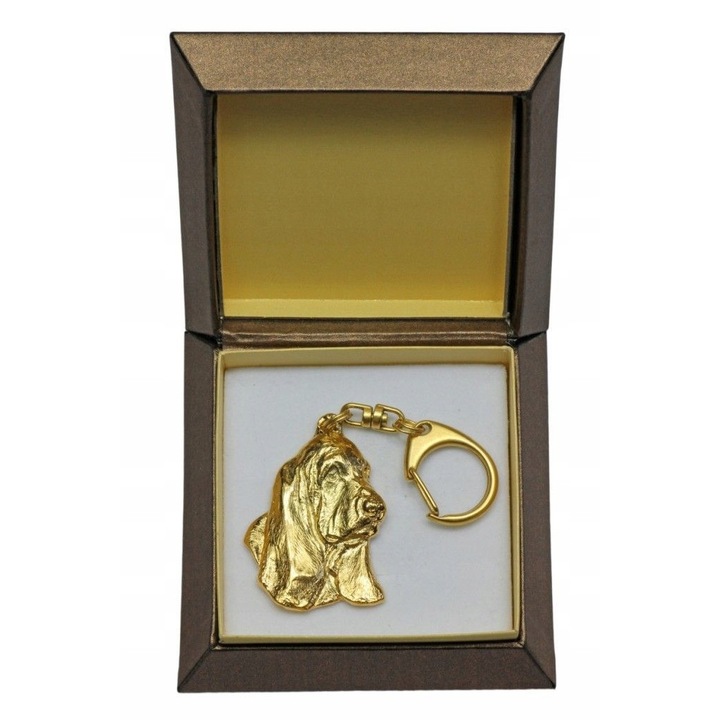 Aranyozott kulcstartó, Art-Dog, Basset, Arany