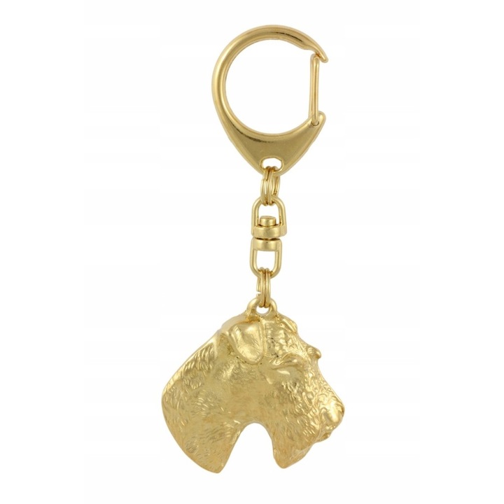 Ключодържател, Art-Dog, сплав/златно покритие, форма на кучешка глава, 4,3 x 3,9 см, злато