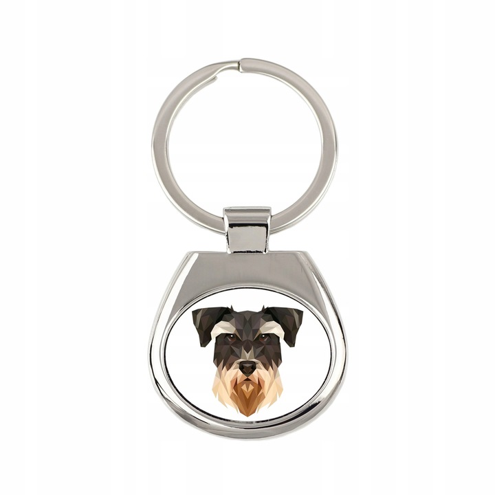 Kölyökkutyás kulcstartó, fém, ezüst