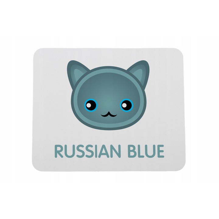 Mousepad, Art-Dog, Model pisica, 22 x 18 cm, Gri/Albastru