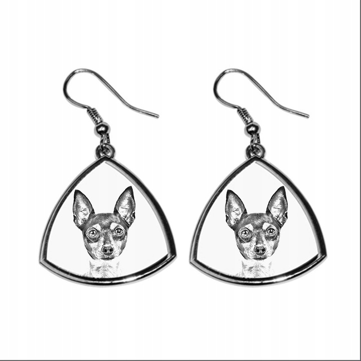 Fülbevaló amerikai toy terrier, Art-Dog, fém, ezüst