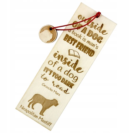 Bookmark, Art-Dog, дървен, модел Неаполитански мастиф - eMAG.bg