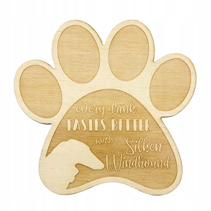 Suport pahar - Silken Windhound, Art Dog, Bej