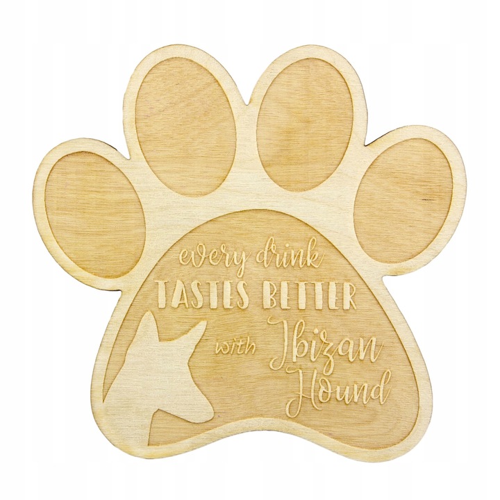 Suport pahar/cana - Ibizan Hound, Art Dog, Bej