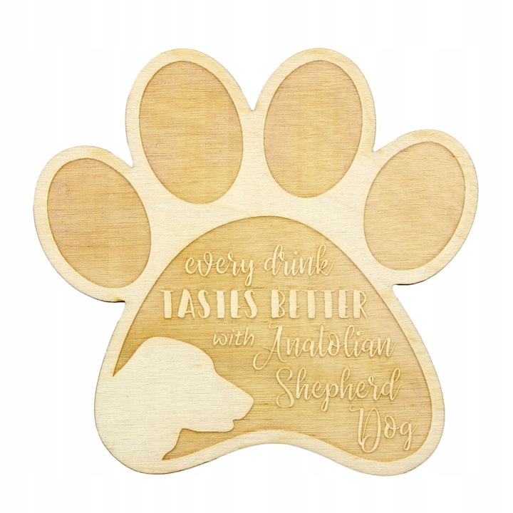 Suport pahar - Anatolian Shepherd Dog, Art Dog, Bej