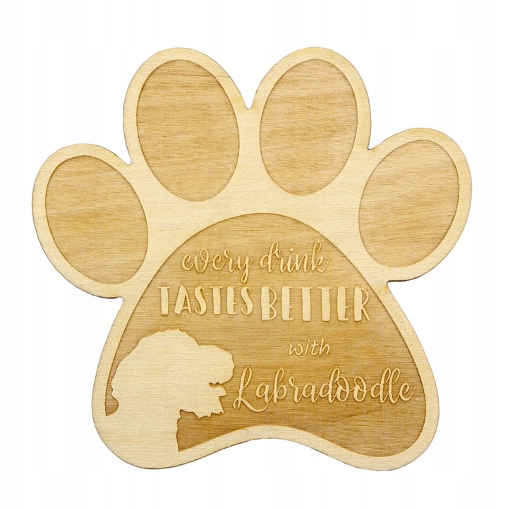Suport pahar/cana - Labradoole, Art Dog, Bej