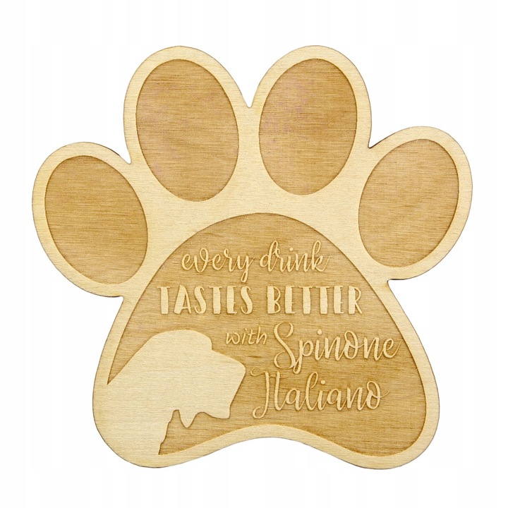 Suport pahar/cana - Spinone Italiano, Art Dog, Bej