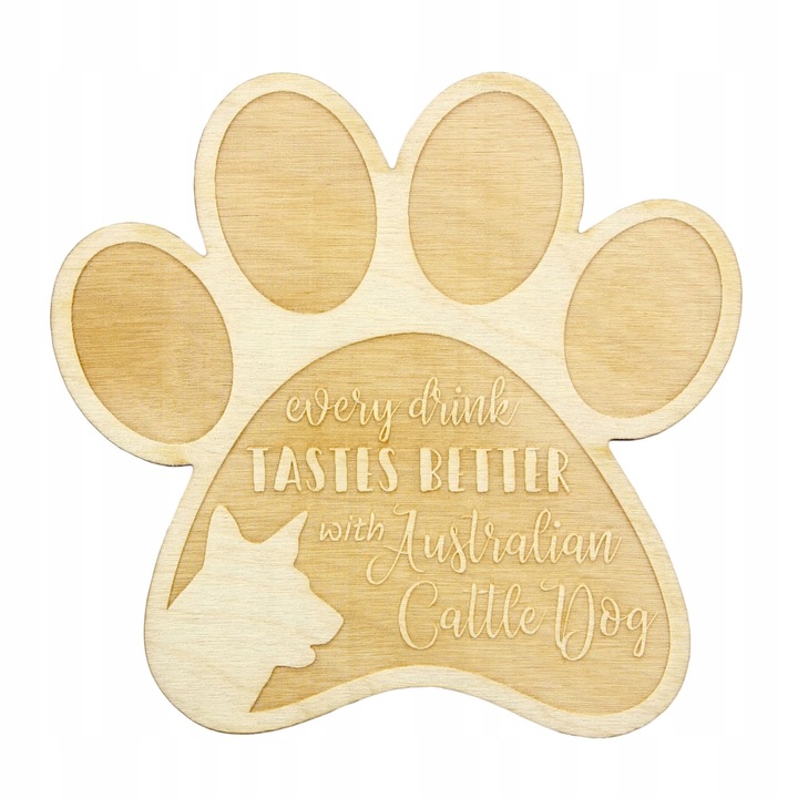 Suport pahar - Australian Cattle Dog, Art Dog, Bej