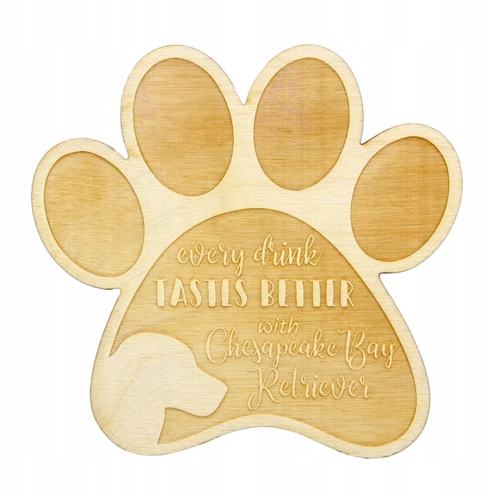 Suport pahar/cana - Chesapeake Bay Retriever, Art Dog, Bej