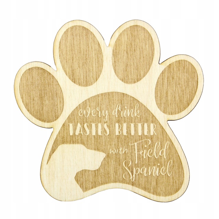 Suport pahar/cana - Field Spaniel, Art Dog, Bej