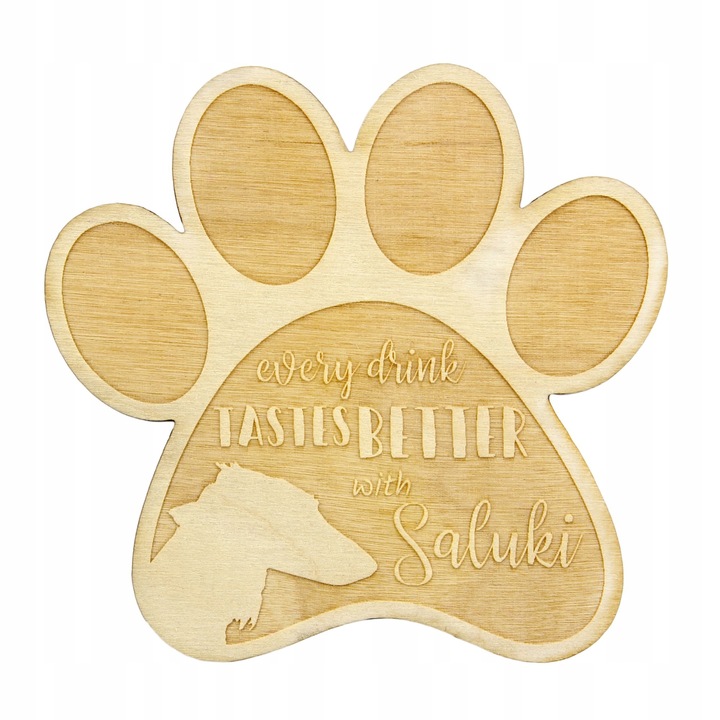 Pohártartó Art Dog, perzsa agár saluki, bézs, 4 db