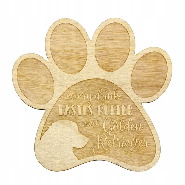 Suport pahar/cana - Golden Retriever, Art Dog, Bej
