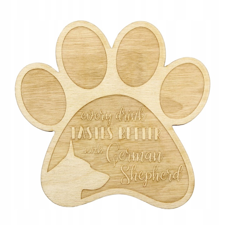 Suport pahar/cana - German Shepherd, Art Dog, Bej