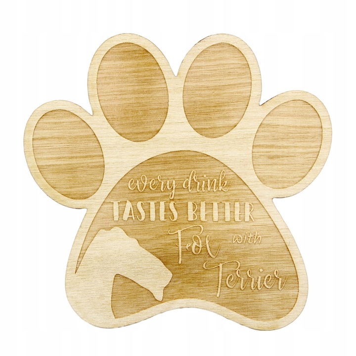 Pohártartó Art Dog, Rövidszőrű Fox Terrier, Bézs, 4 db