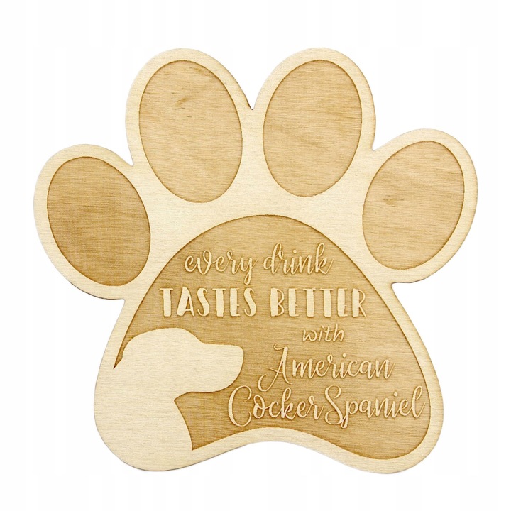 Suport pahar/cana - American Cocker Spaniel, Art Dog, Bej