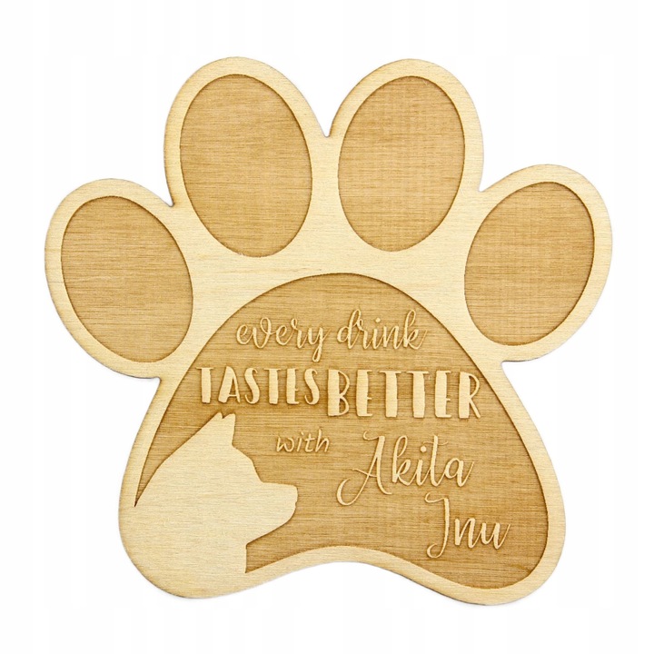 Pohár/pohártartó - Akita Inu, Art Dog, Bézs