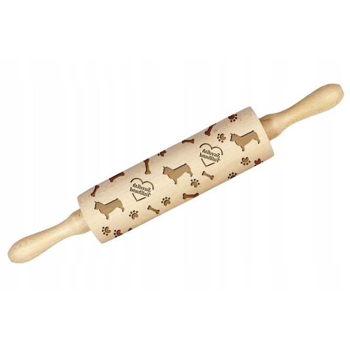 Sucitor gravat Vallhund Suedez, Art-Dog, Lemn, 20x40cm, Maro