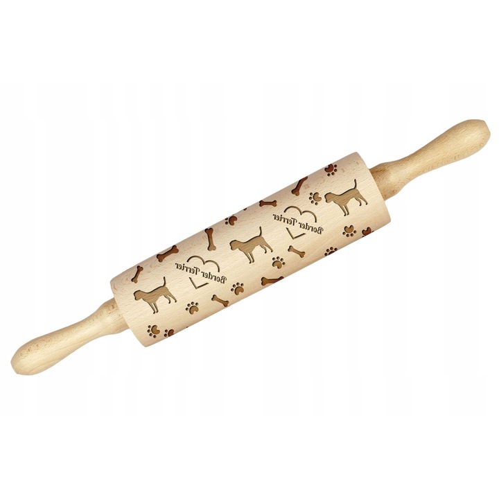 Sucitor gravat, Art-Dog, Lemn, Model Border Terrier, 40cm, Bej